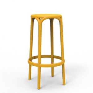 Scaun de bar exterior / interior design modern premium BROOKLYN BAR STOOL mustariu