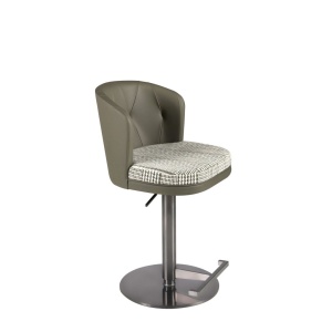 Scaun de bar pivotant cu inaltime reglabila Stool verde inchis - Img 9