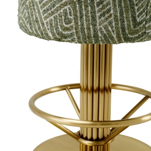 Scaun de bar pivotant design LUX Carleton, camari green - Img 5