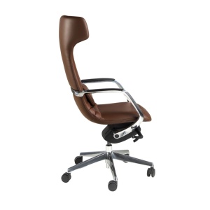Scaun de birou modern piele sintetica Brown - Img 4