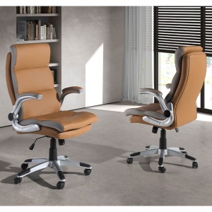 Scaun de birou pivotant design LUX Brown - Img 10