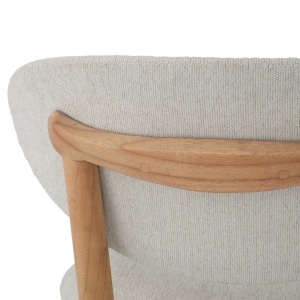 Scaun design elegant LUX Allston, sentier cream/ natur - Img 6