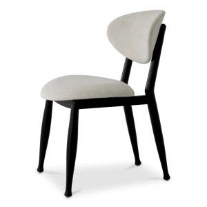 Scaun design elegant LUX Allston, sentier cream/ negru - Img 4