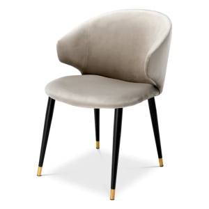 Scaun design LUX Volante catifea bej 112777 HZ