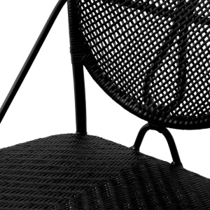 Scaun din ratan design LUX, Colony negru - Img 3