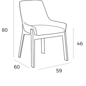 Scaun elegant design italian Annita AC-CH1601 - Img 7