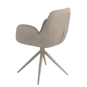 Scaun modern pivotant Beige fabric - Img 4