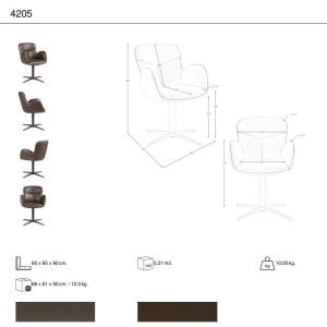 Scaun modern pivotant piele sintetica Maro - Img 10