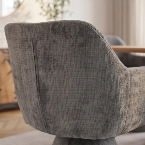 Scaun pivotant AMBIENTO tesatura Chenille gri - Img 3