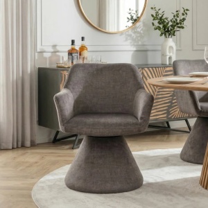 Scaun pivotant AMBIENTO tesatura Chenille stone - Img 4