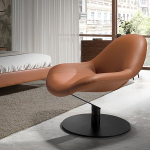 Scaun pivotant confortabil design LUX Brown - Img 5