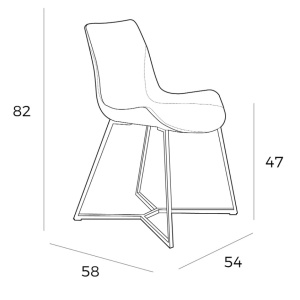 Scaun tapitat design italian Boston AC-F3217 - Img 4