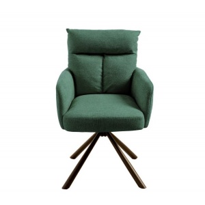 Set 2 scaune pivotante Big George, tesatura structurata verde