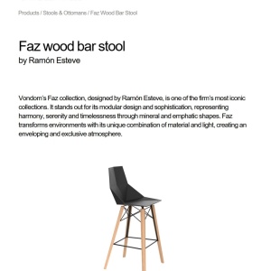 Set 4 scaune de bar cu brate de interior design modern premium FAZ CHAIR counter lemn 54304 - Img 7