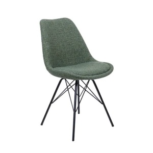 Set 4 scaune moderne Scandinavia tesatura structurata verde