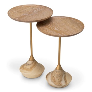 Set de 2 masute design LUX Onyx, Lemn, Puglia, 119346 HZ - Img 4