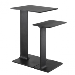 Set de 2 masute laterale design modern Smart, negru 114235 HZ