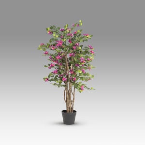 Set de 2 plante artificiale, Bougainvillea roz H-120cm - Img 3