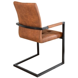 Set de 2 scaune cu brate, design industrial style, Oxford coniac A-36959 VC - Img 3