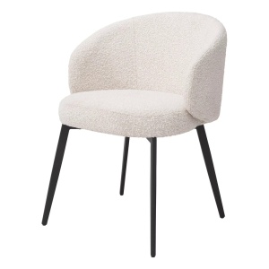 Set de 2 scaune cu brate design LUX Lloyd, boucle crem 115093 HZ - Img 2