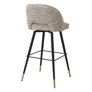 Set de 2 scaune de bar design modern LUX Cliff, bej mademoiselle 115283 HZ - Img 5