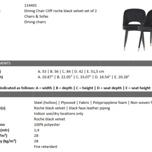 Set de 2 scaune design elegant Cliff, negru 114401 HZ - Img 7
