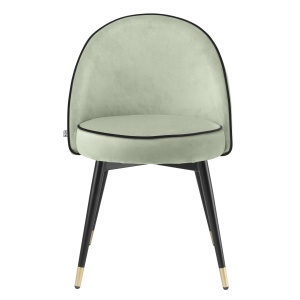 Set de 2 scaune design elegant LUX Cooper, catifea verde 114305 HZ - Img 3