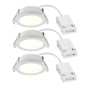 Set de 3 spoturi incastrabile baie IP65 LED Olea alb