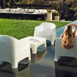 Set de 4 Masute de cafea moderne de exterior / interior design premium SOLID COFFEE TABLE Vondom - Img 11