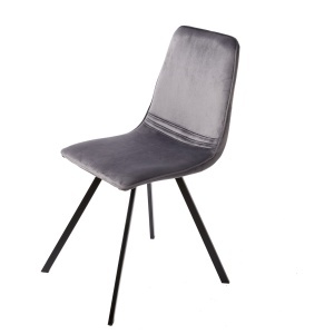 Set de 4 scaune industrial retro Amsterdam, catifea gri inchis A-39920 VC - Img 2