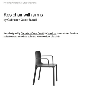 Set de 4 Scaune moderne cu brate de exterior / interior design premium KES CHAIR 64017 Vondom - Img 6