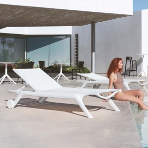 Set de 4 sezlonguri moderne de exterior design premium AFRICA - Img 7