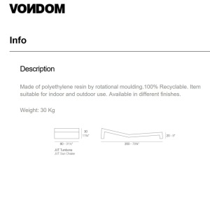 Sezlong plaja design modern premium JUT SUN CHAISE 44404 Vondom - Img 11