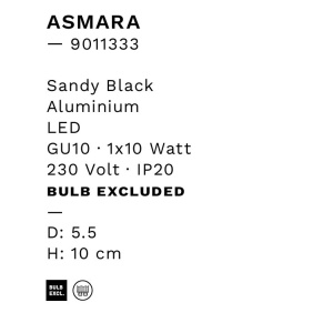 Spot aplicat design minimalist ASMARA negru - Img 9