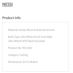 Spot aplicat directionabil design decorativ NESSI, NVL-9011403 - Img 6