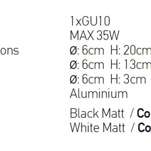 Spot aplicat directionabil design modern Likos negru 118299 universul-luminii.ro