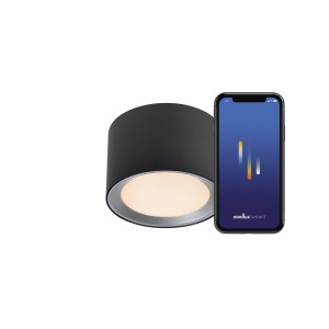 Spot aplicat LED CCT, IP44 Landon 8 Smart Black