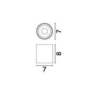 Spot aplicat LED design tehnic IRIS alb 626809 universul-luminii.ro