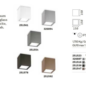 Spot aplicat modern Techo pl1 big gri 143559 universul-luminii.ro