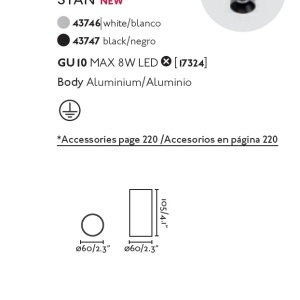 Spot aplicat pentru tavan si plafon design modern STAN alb 83319 universul-luminii.ro