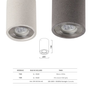 Spot aplicat tavan iluminat exterior IP65 LEVI gri inchis 136679 universul-luminii.ro