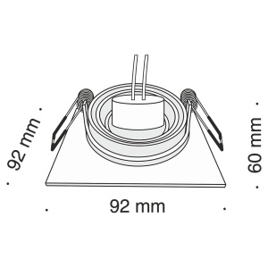 Spot directionabil, incastrabil pentru tavan fals, Atom negru MY-DL024-2-01B 185719 universul-luminii.ro