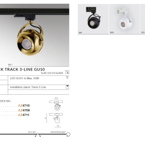 Spot directionabil pe sina GULIA TRACK 3Line alb - Img 3
