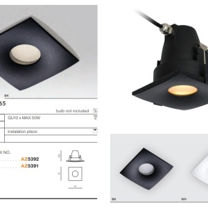 Spot incastrabil cu protectie IP65 ROMOLO S negru 122609 universul-luminii.ro