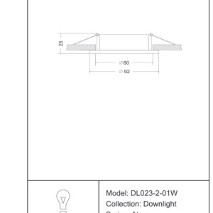 Spot incastrabil de tavan/plafon directionabil 30° Atom MYDL023-2-01W 181549 universul-luminii.ro