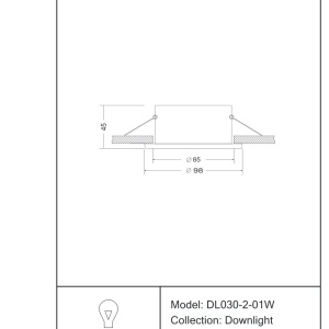 Spot incastrabil de tavan/plafon Yin MYDL030-2-01W 71489 universul-luminii.ro