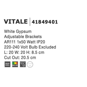 Spot incastrabil design modern Vitale alb 219129 universul-luminii.ro