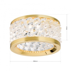 Spot incastrabil dimabil, cristal K10 Korb auriu Str 10-461 gold/EBL OR 194889 universul-luminii.ro