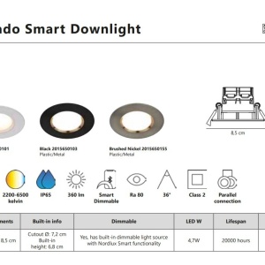 Spot incastrabil LED CCT, IP65 Don Smart alb 133269 universul-luminii.ro