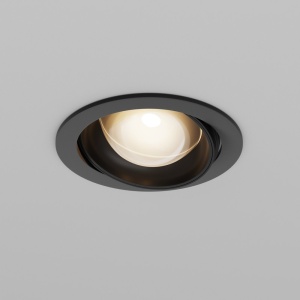 Spot incastrabil LED directionabil IP44 Lens negru 3000K 12W